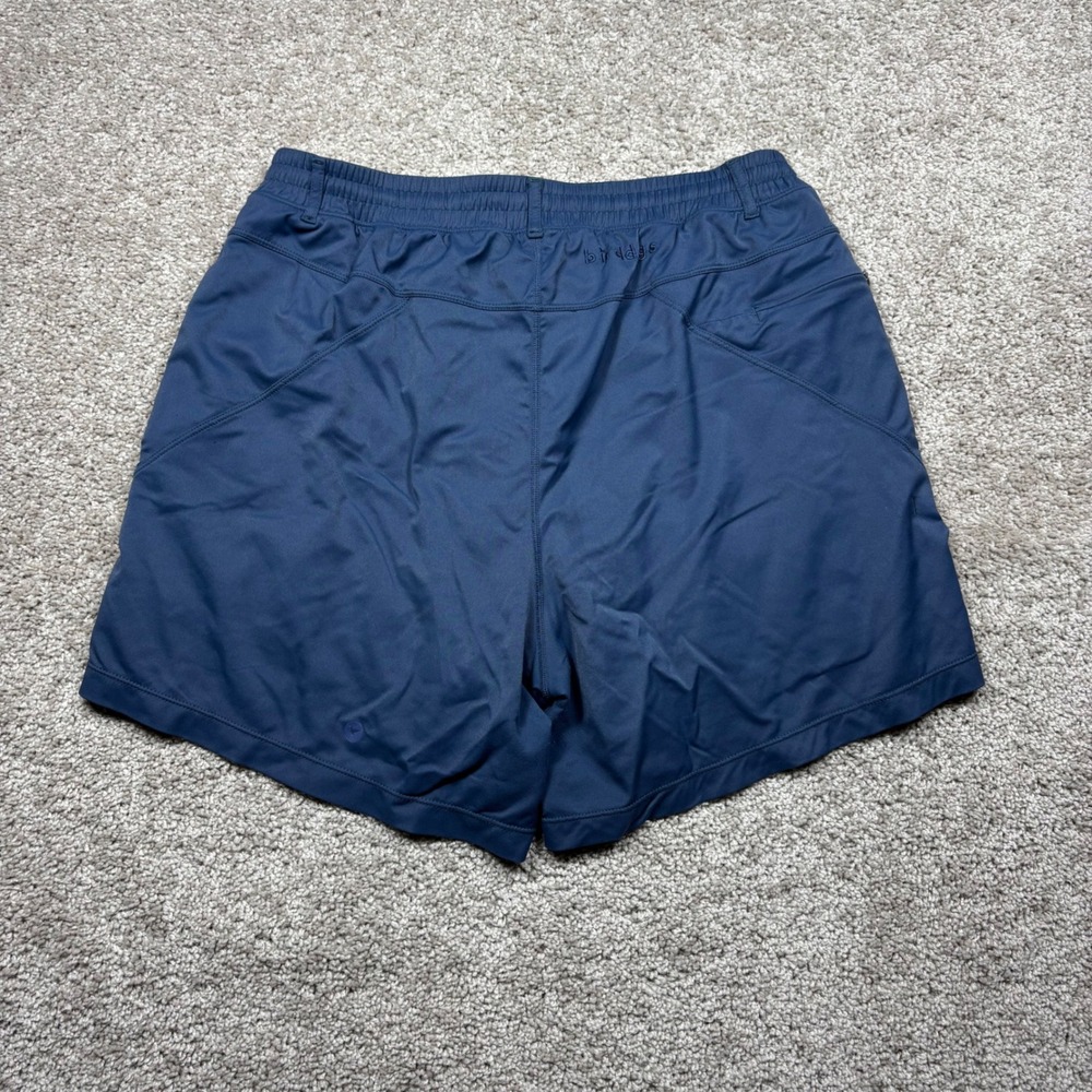 Birddogs Mens Lined Gym Shorts Navy Blue Neon Green Size Large 6 Inch Inseam